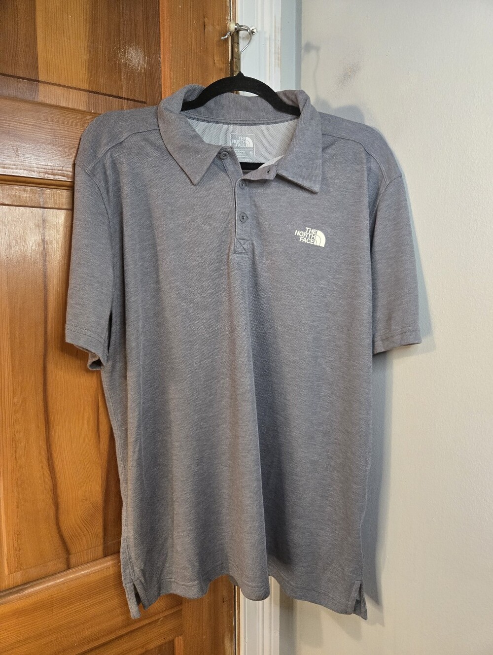 The North Face Men’s Heather Gray Performance Flash Dry Polo Sz XL